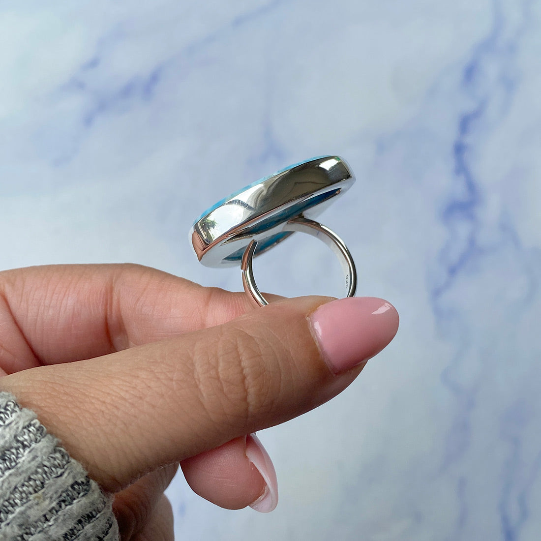 Larimar Adjustable Ring-(LAR-R-471.)