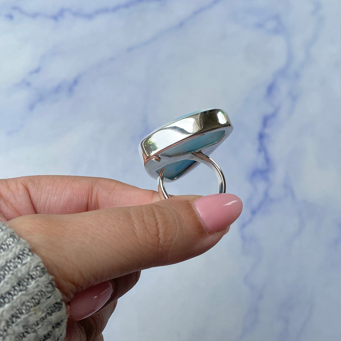 Larimar Adjustable Ring-(LAR-R-473.)