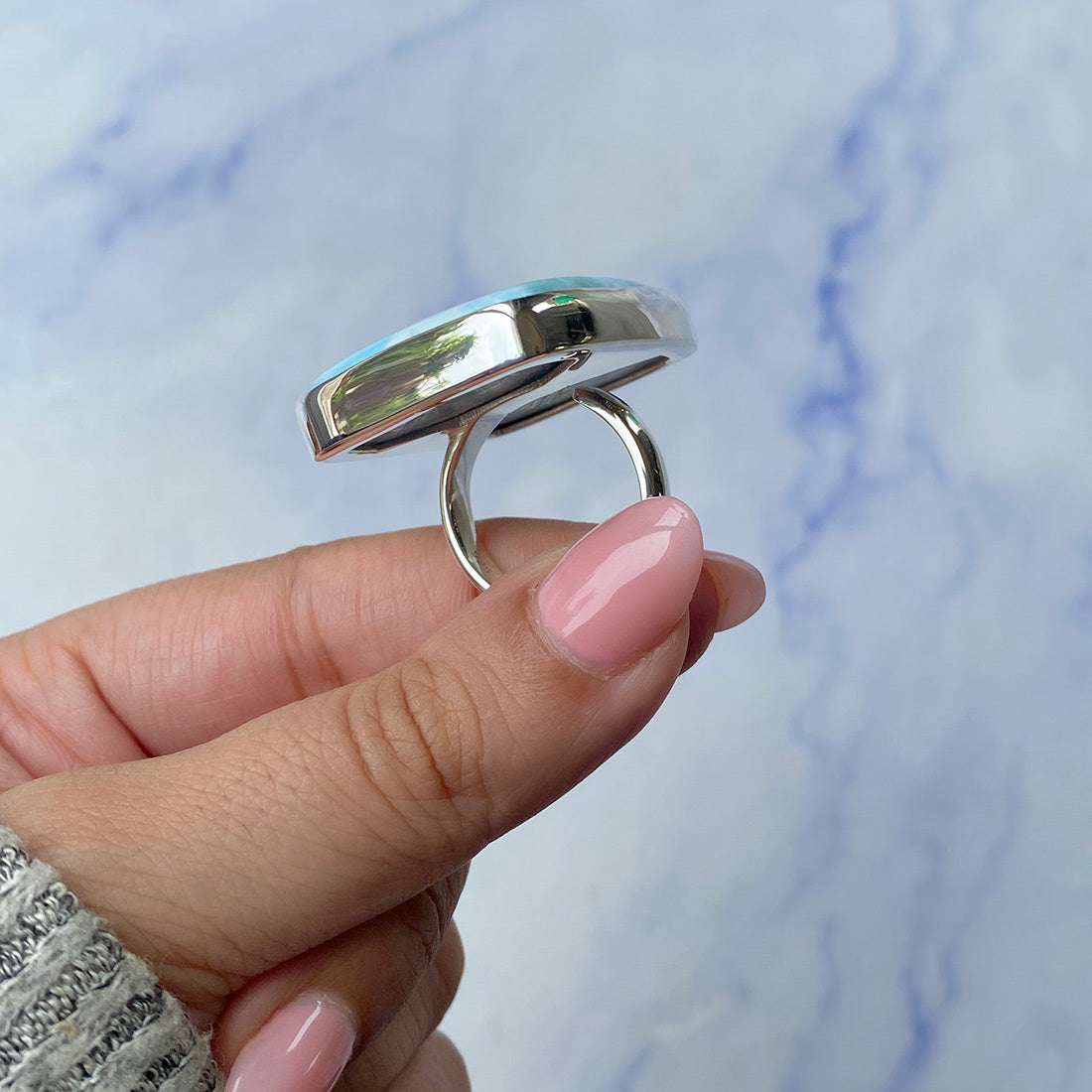 Larimar Adjustable Ring-(LAR-R-475.)