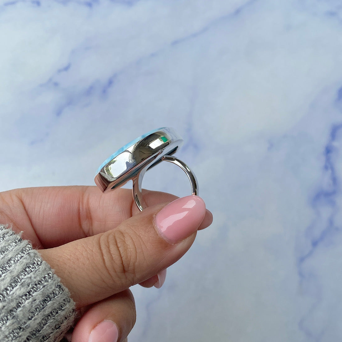 Larimar Adjustable Ring-(LAR-R-477.)