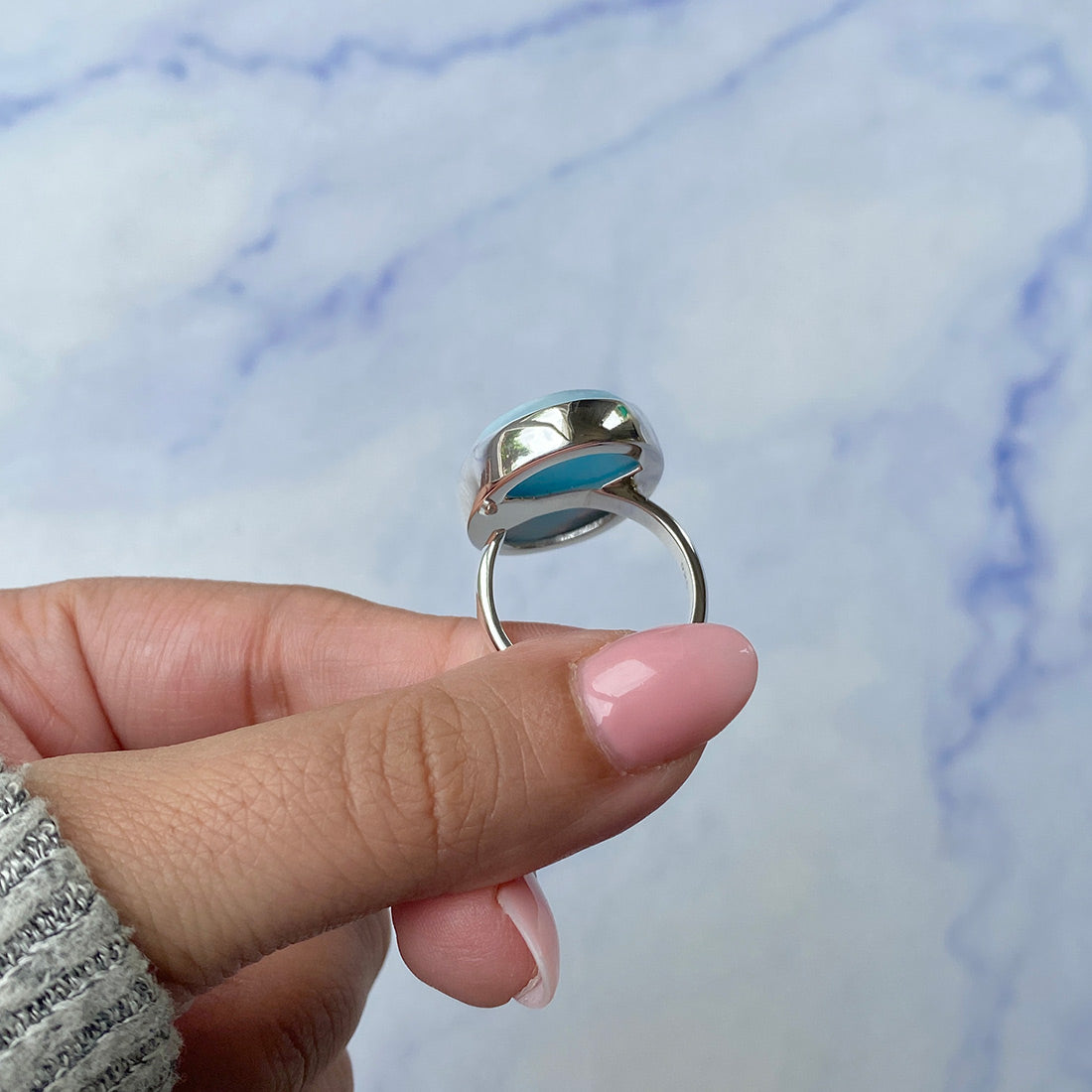 Larimar Adjustable Ring-(LAR-R-479.)