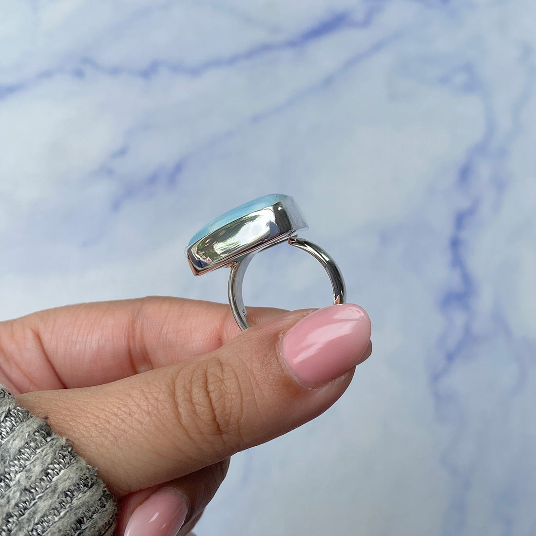 Larimar Adjustable Ring-(LAR-R-483.)