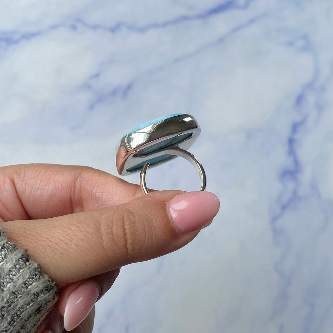 Larimar Adjustable Ring-(LAR-R-484.)