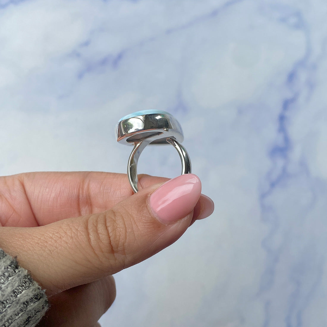 Larimar Adjustable Ring-(LAR-R-486.)