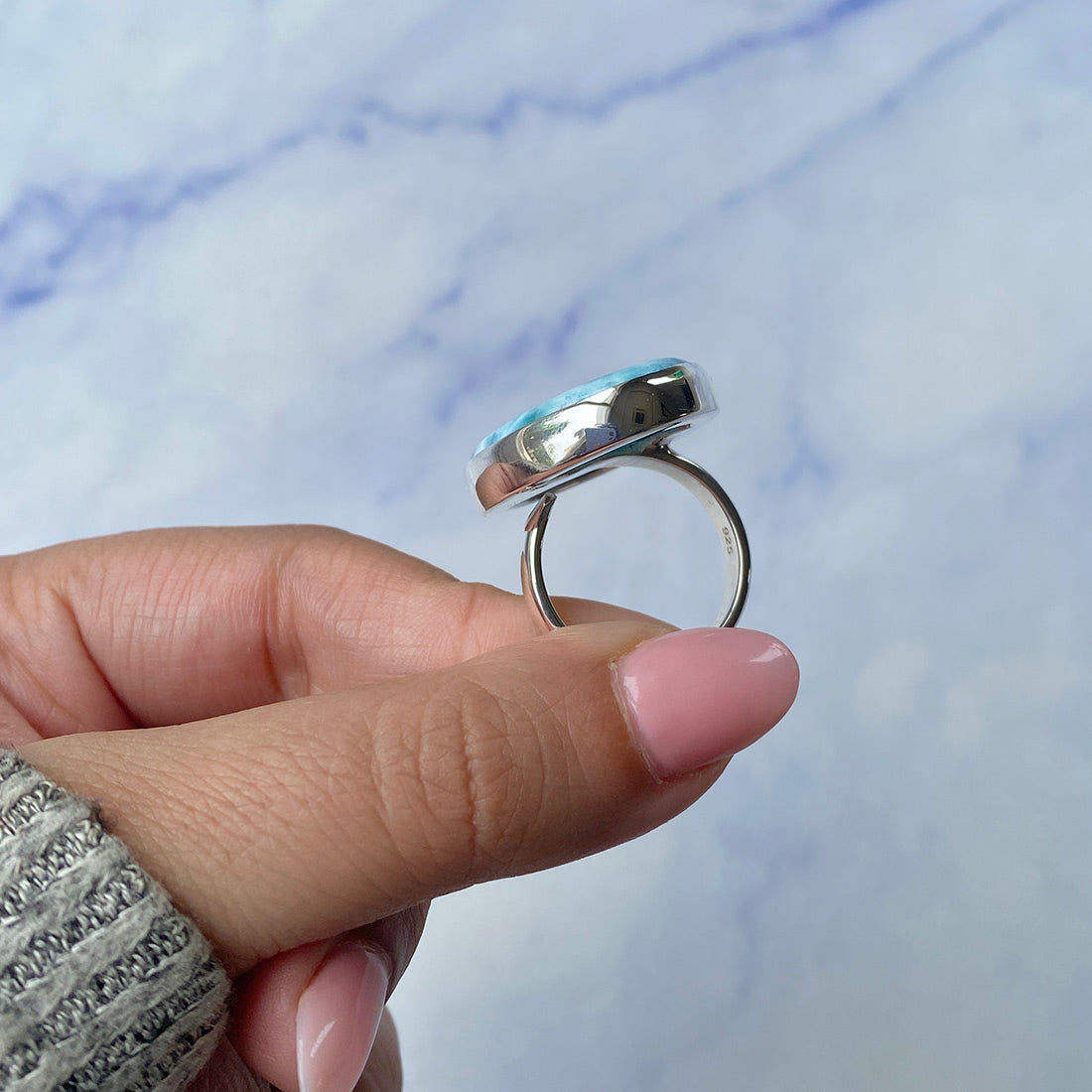 Larimar Adjustable Ring-(LAR-R-491.)