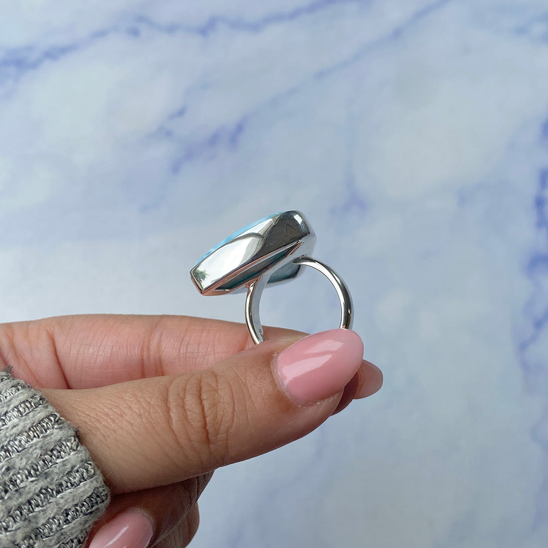 Larimar Adjustable Ring-(LAR-R-493.)