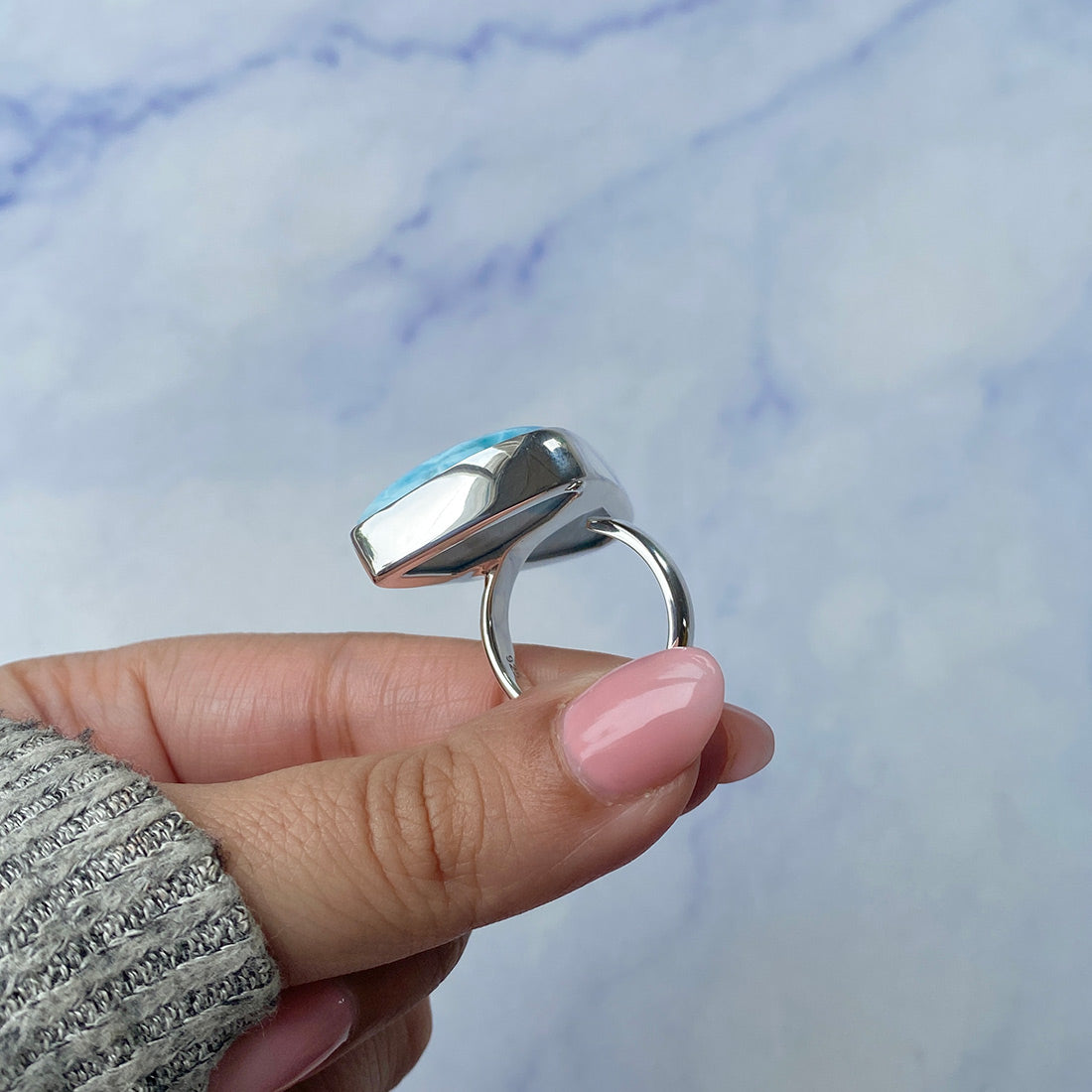 Larimar Adjustable Ring-(LAR-R-494.)