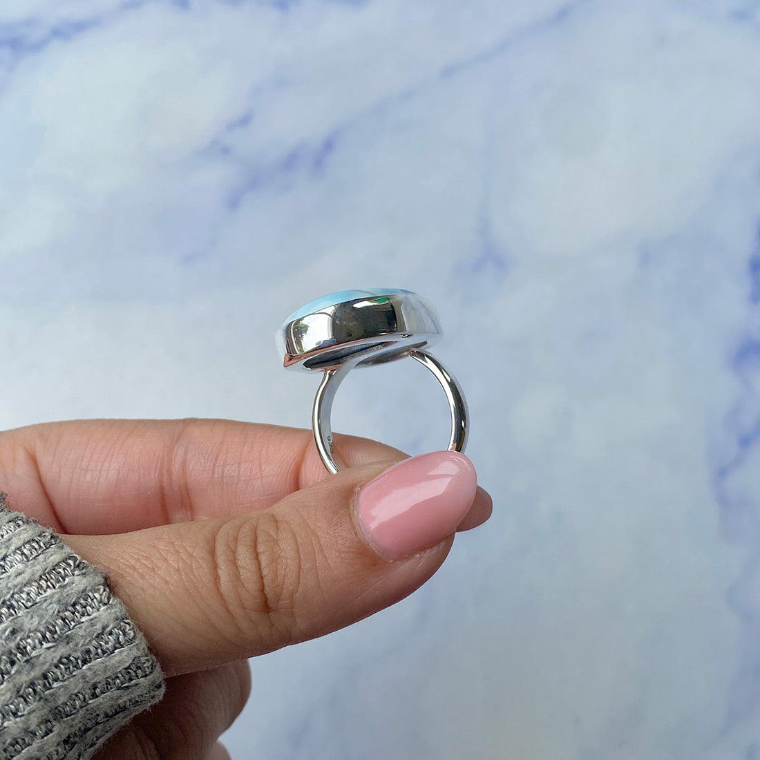 Larimar Adjustable Ring-(LAR-R-496.)