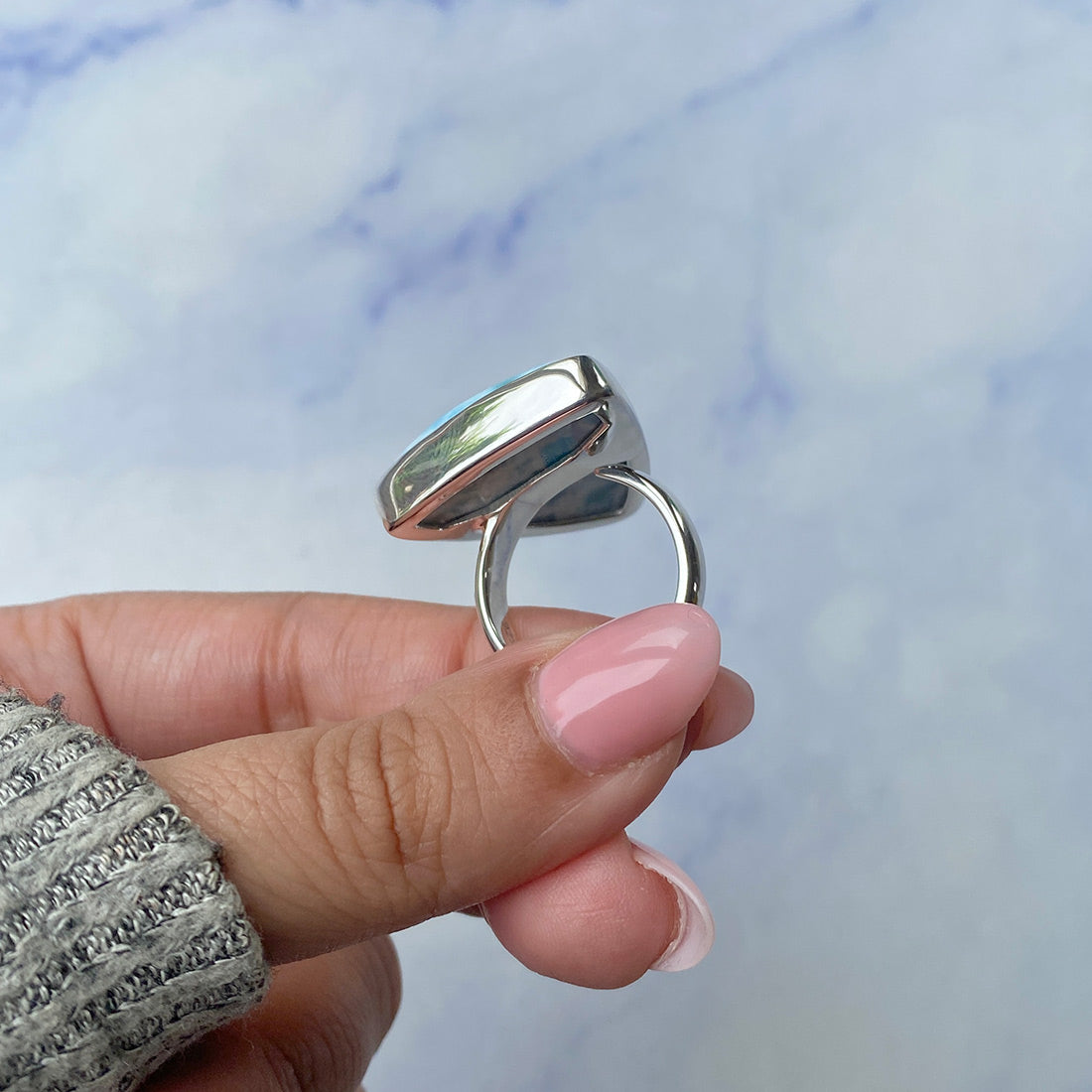 Larimar Adjustable Ring-(LAR-R-499.)