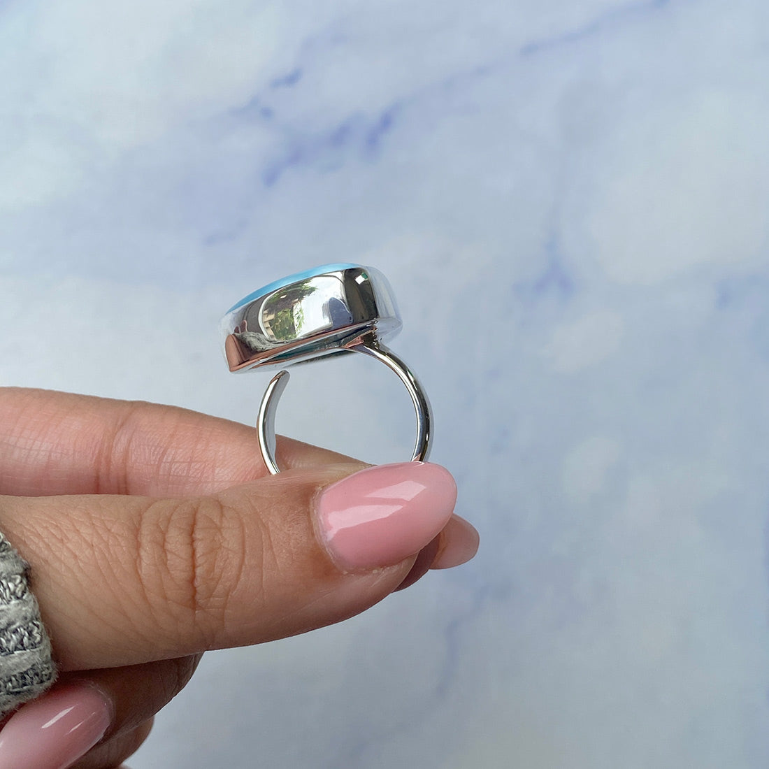 Larimar Adjustable Ring-(LAR-R-500.)