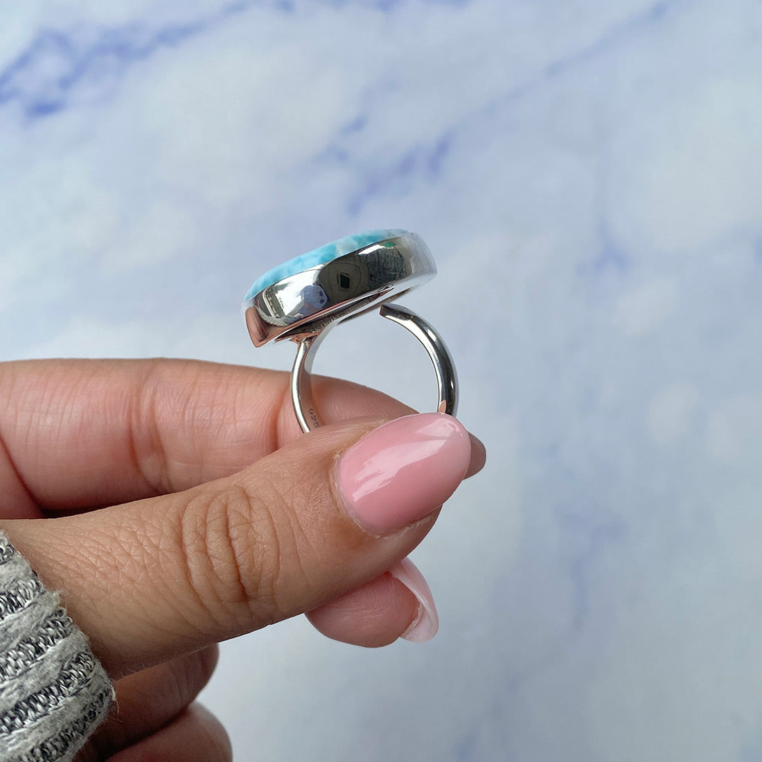 Larimar Adjustable Ring-(LAR-R-505.)