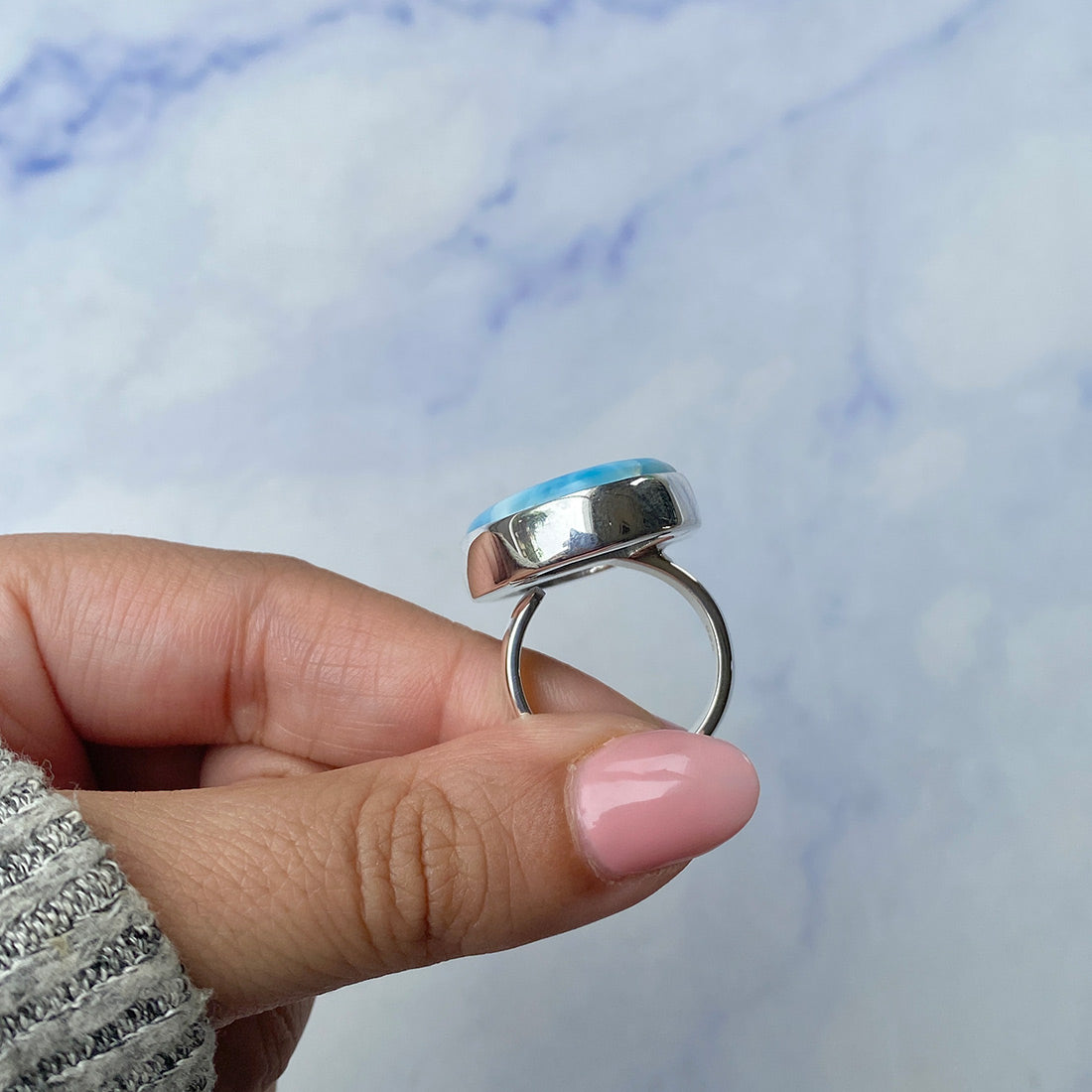 Larimar Adjustable Ring-(LAR-R-507.)