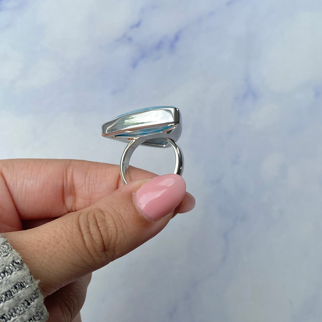 Larimar Adjustable Ring-(LAR-R-509.)