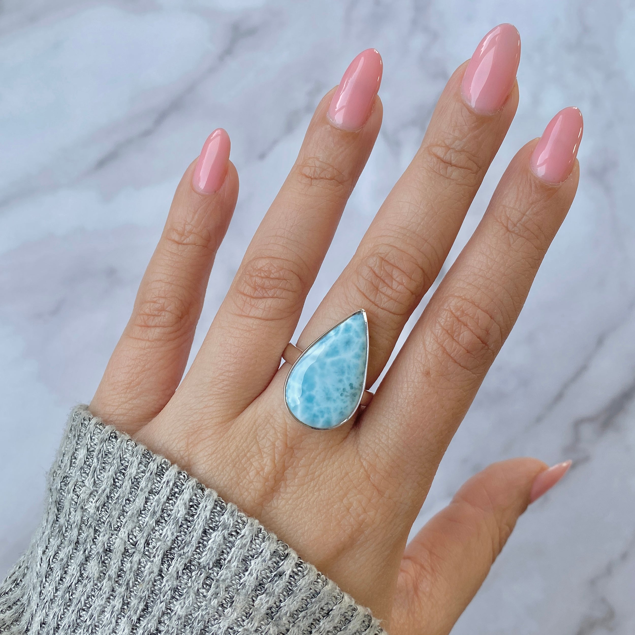 Larimar Adjustable Ring-(LAR-R-51.)
