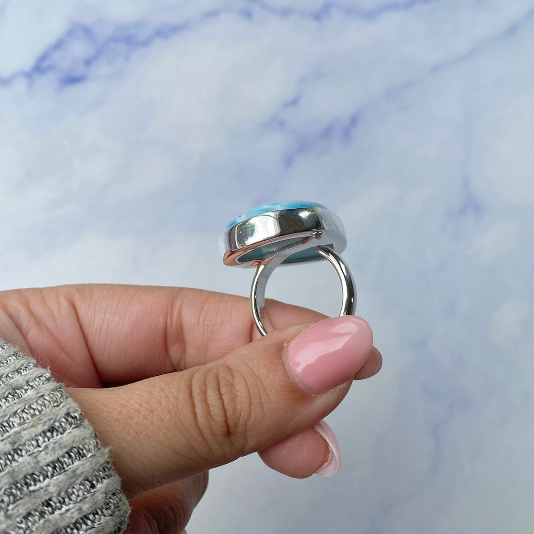 Larimar Adjustable Ring-(LAR-R-510.)