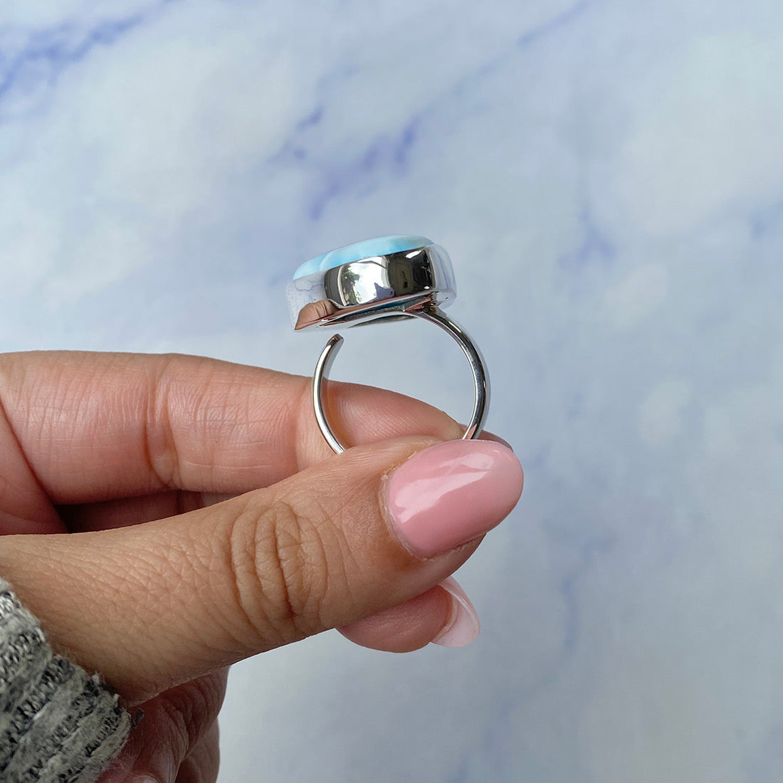 Larimar Adjustable Ring-(LAR-R-514.)