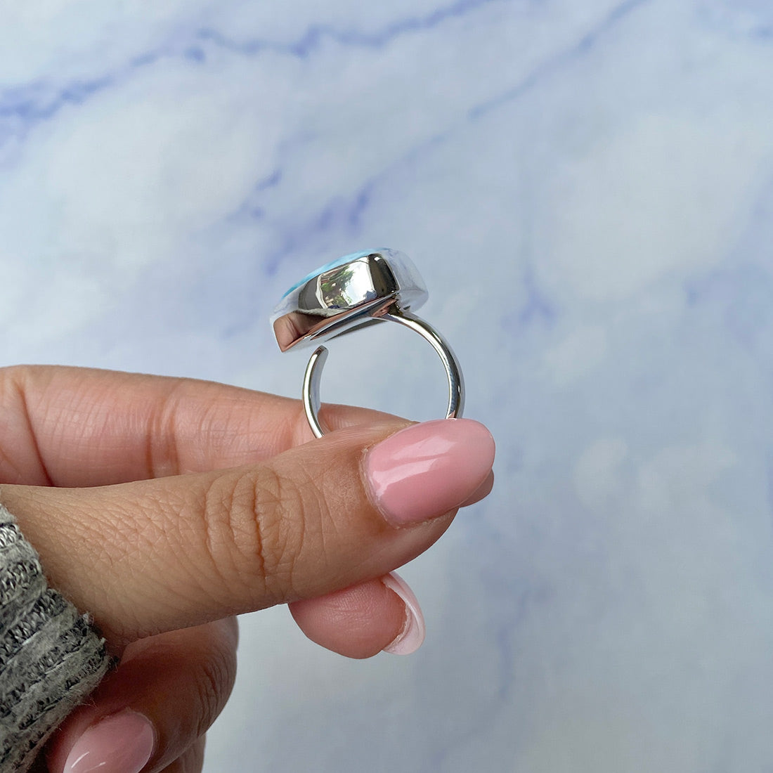 Larimar Adjustable Ring-(LAR-R-516.)