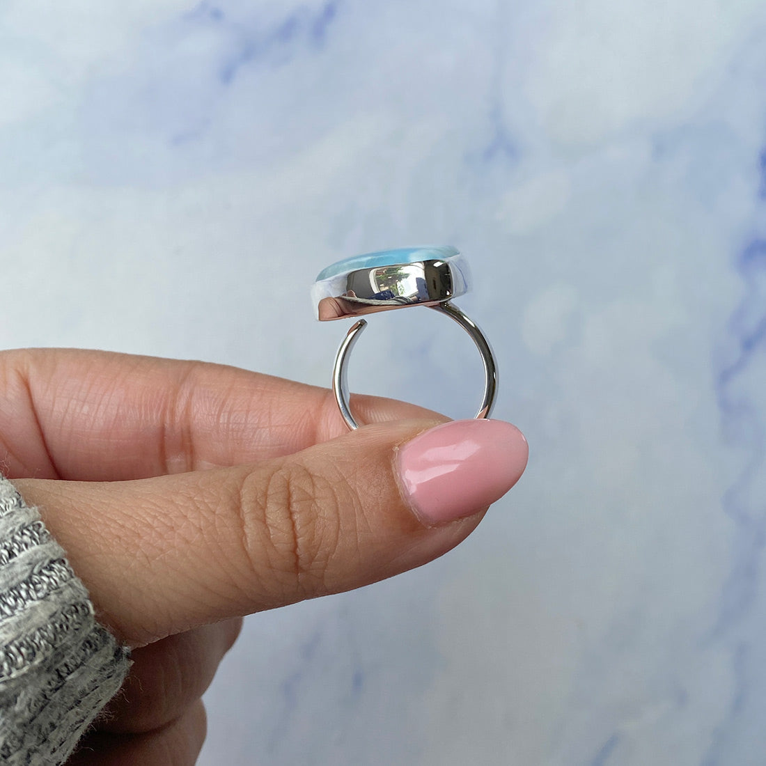 Larimar Adjustable Ring-(LAR-R-517.)