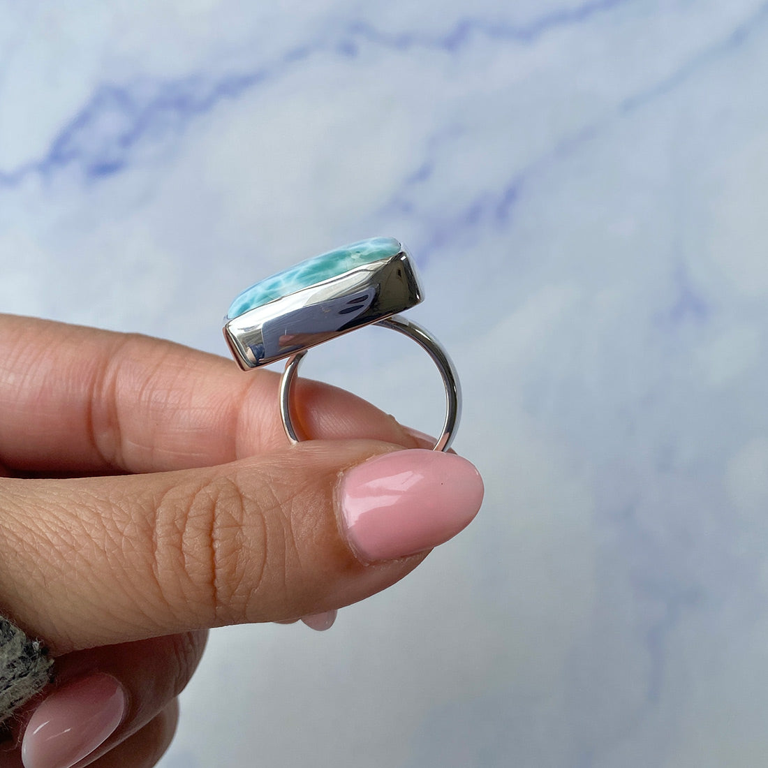 Larimar Adjustable Ring-(LAR-R-520.)