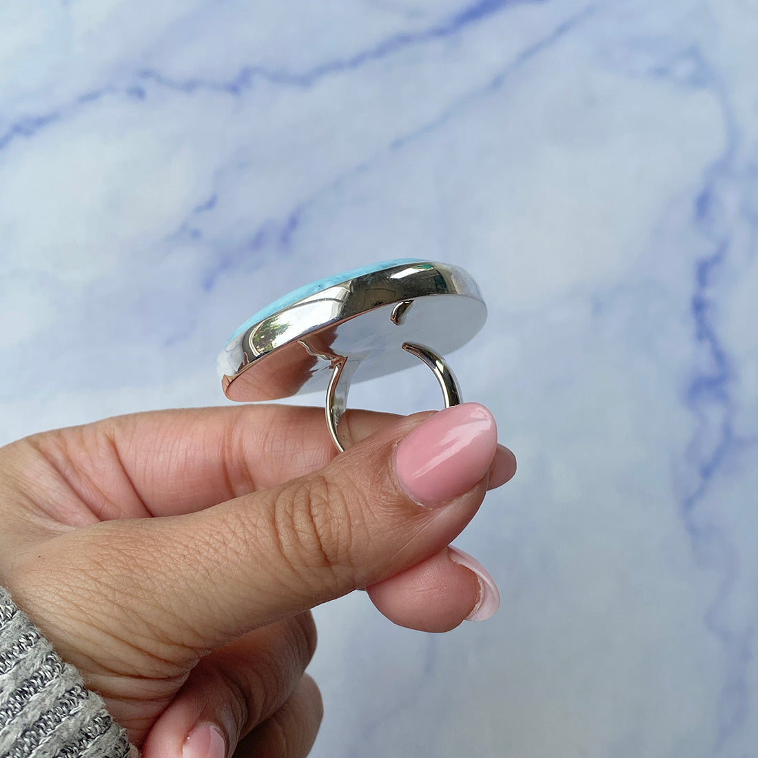 Larimar Adjustable Ring-(LAR-R-526.)