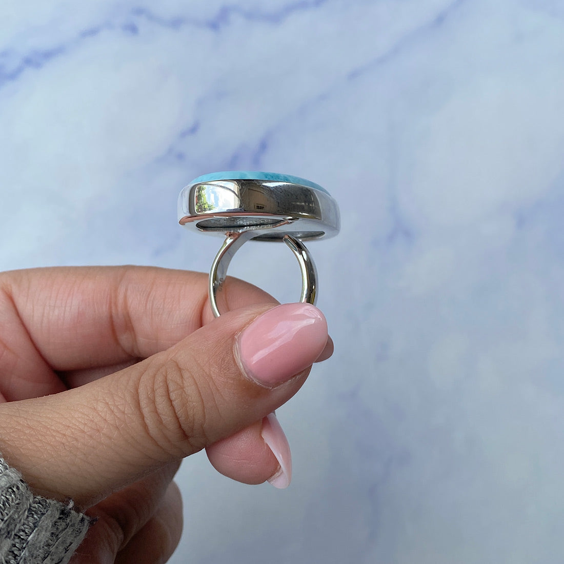 Larimar Adjustable Ring-(LAR-R-530.)