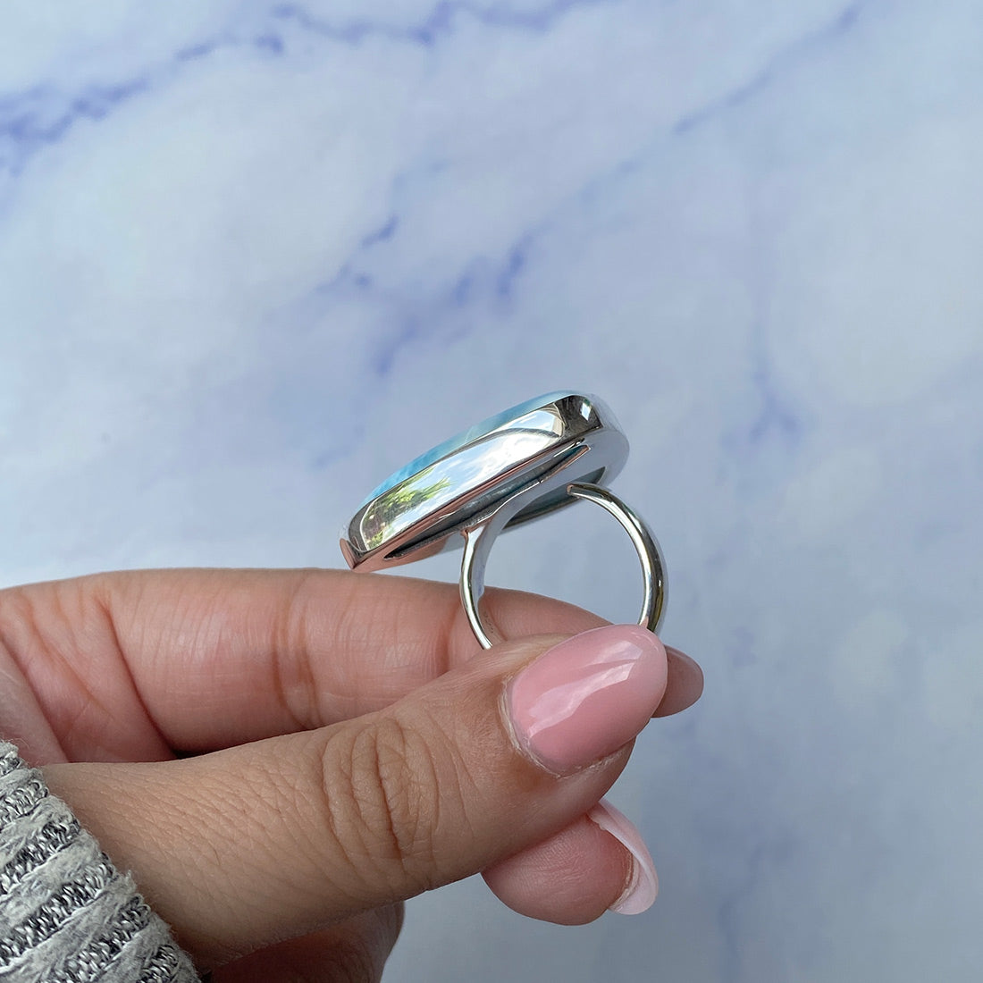 Larimar Adjustable Ring-(LAR-R-531.)