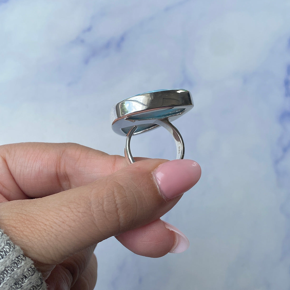 Larimar Adjustable Ring-(LAR-R-538.)