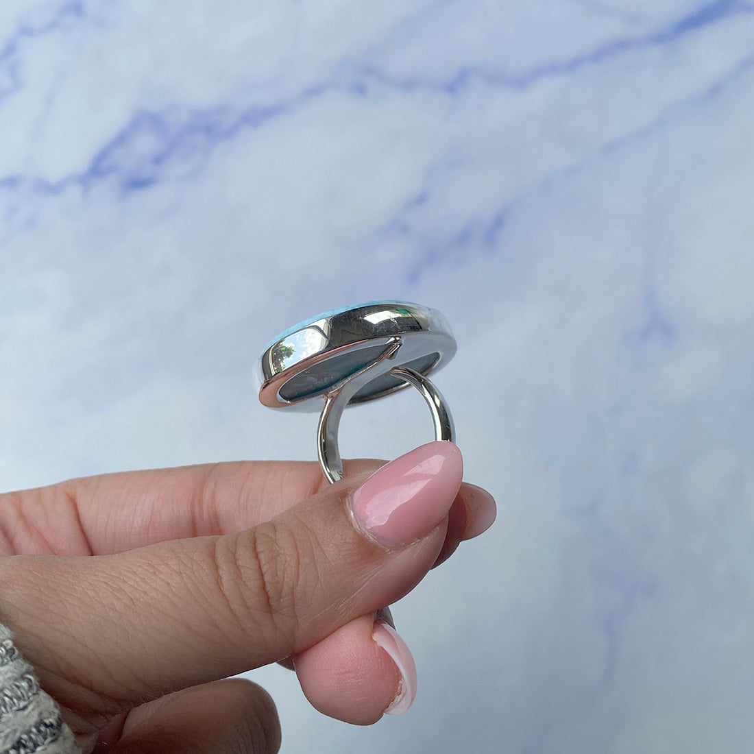 Larimar Adjustable Ring-(LAR-R-539.)