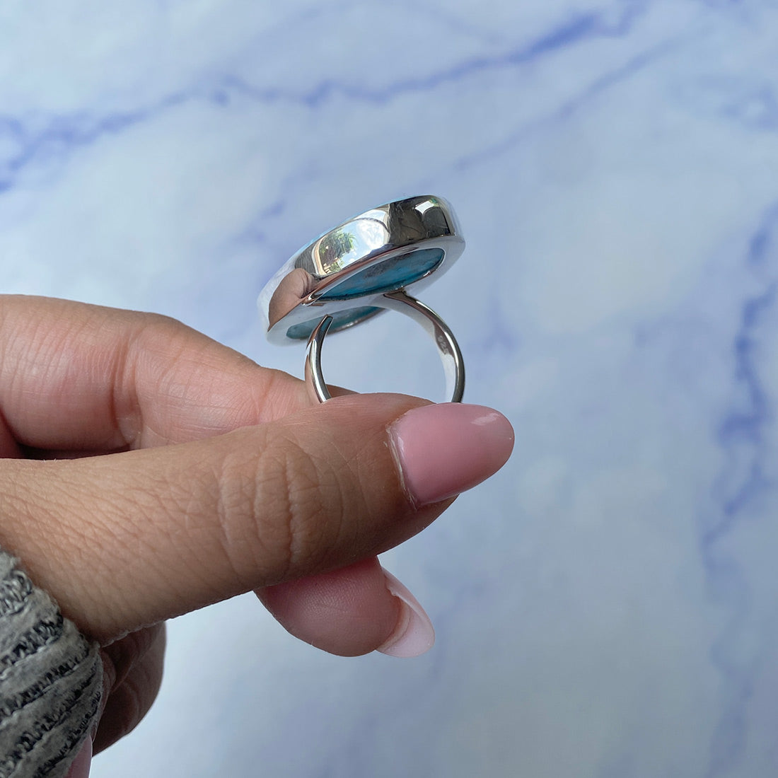 Larimar Adjustable Ring-(LAR-R-541.)