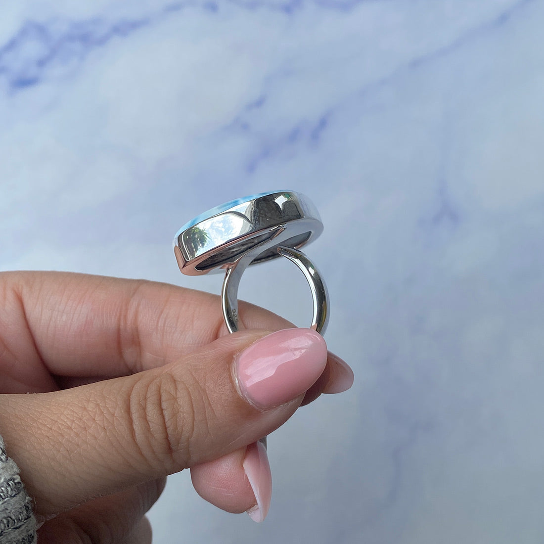 Larimar Adjustable Ring-(LAR-R-545.)