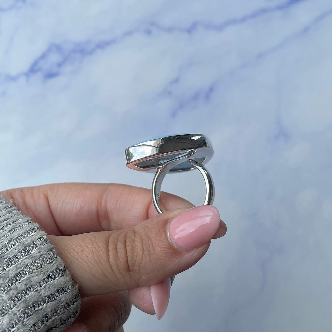 Larimar Adjustable Ring-(LAR-R-546.)