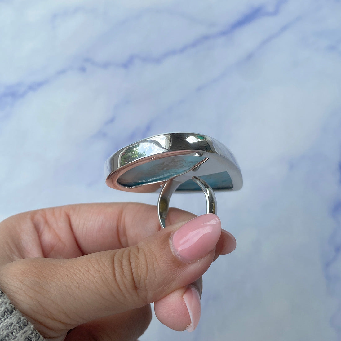 Larimar Adjustable Ring-(LAR-R-551.)