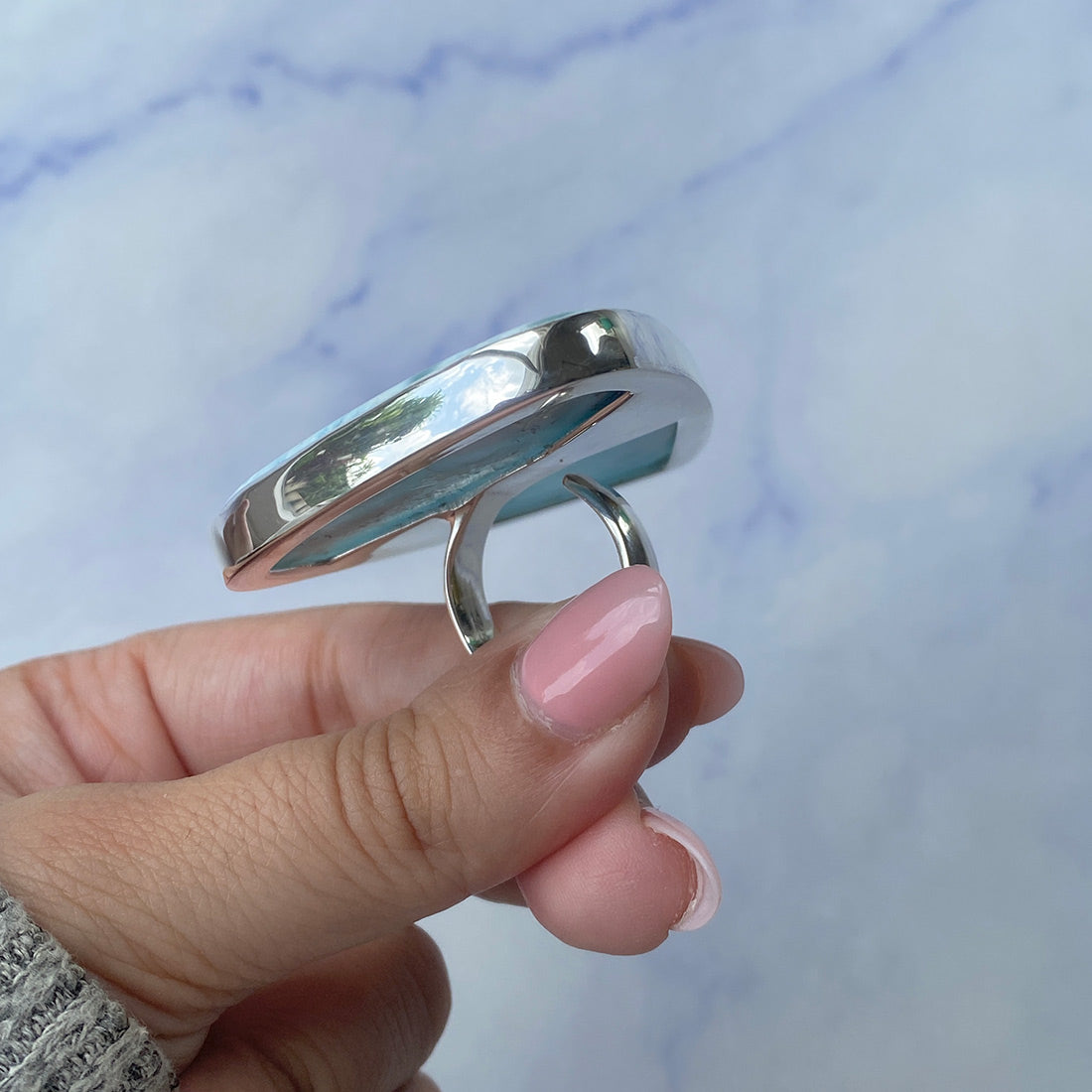 Larimar Adjustable Ring-(LAR-R-552.)