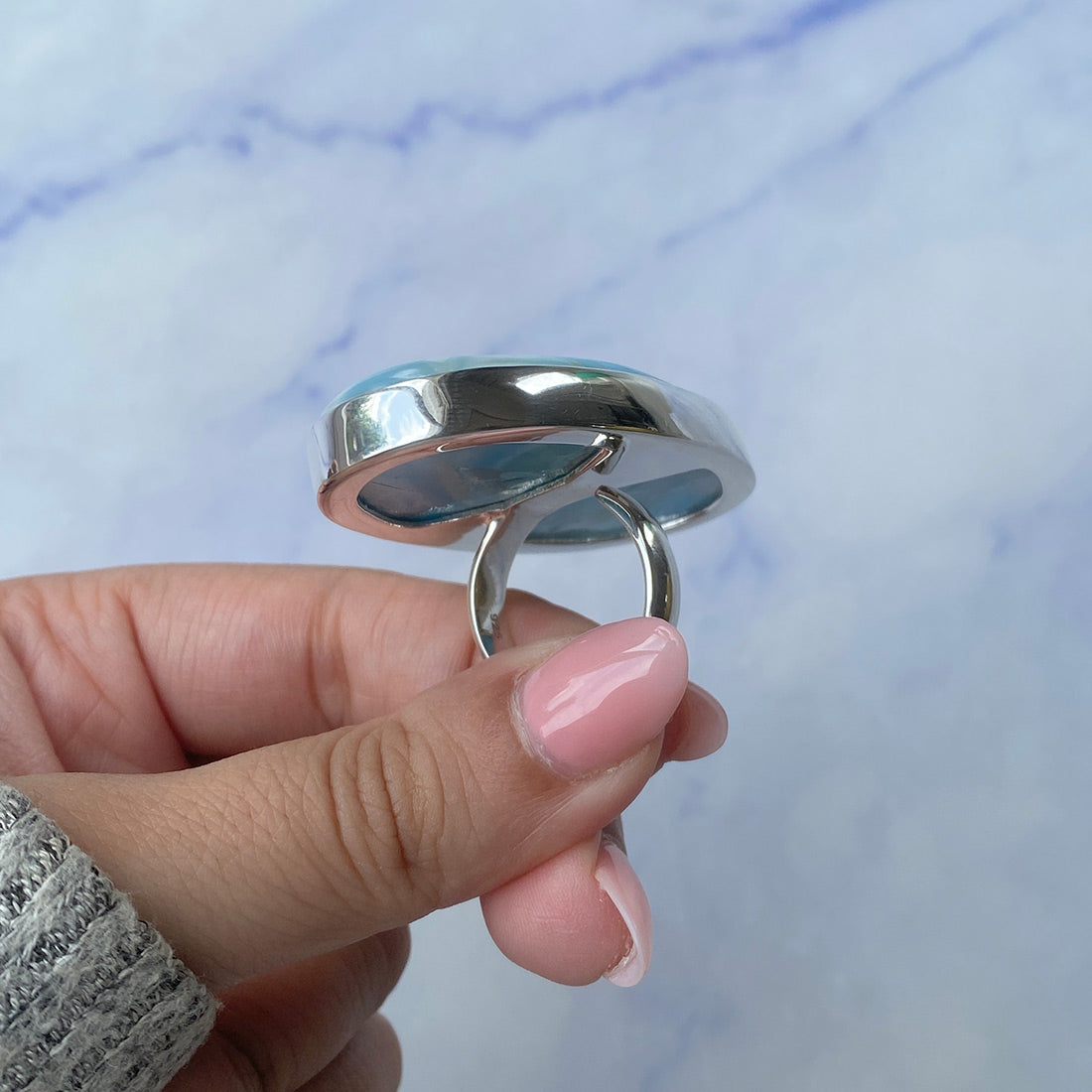 Larimar Adjustable Ring-(LAR-R-555.)