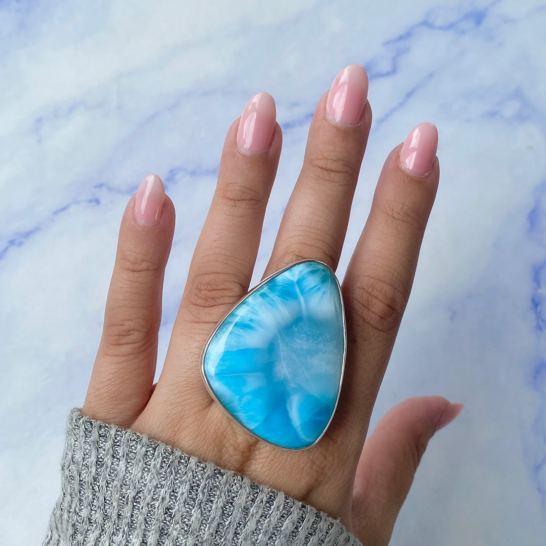 Larimar Adjustable Ring-(LAR-R-556.)