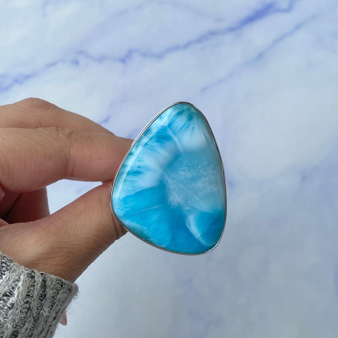 Larimar Adjustable Ring-(LAR-R-556.)