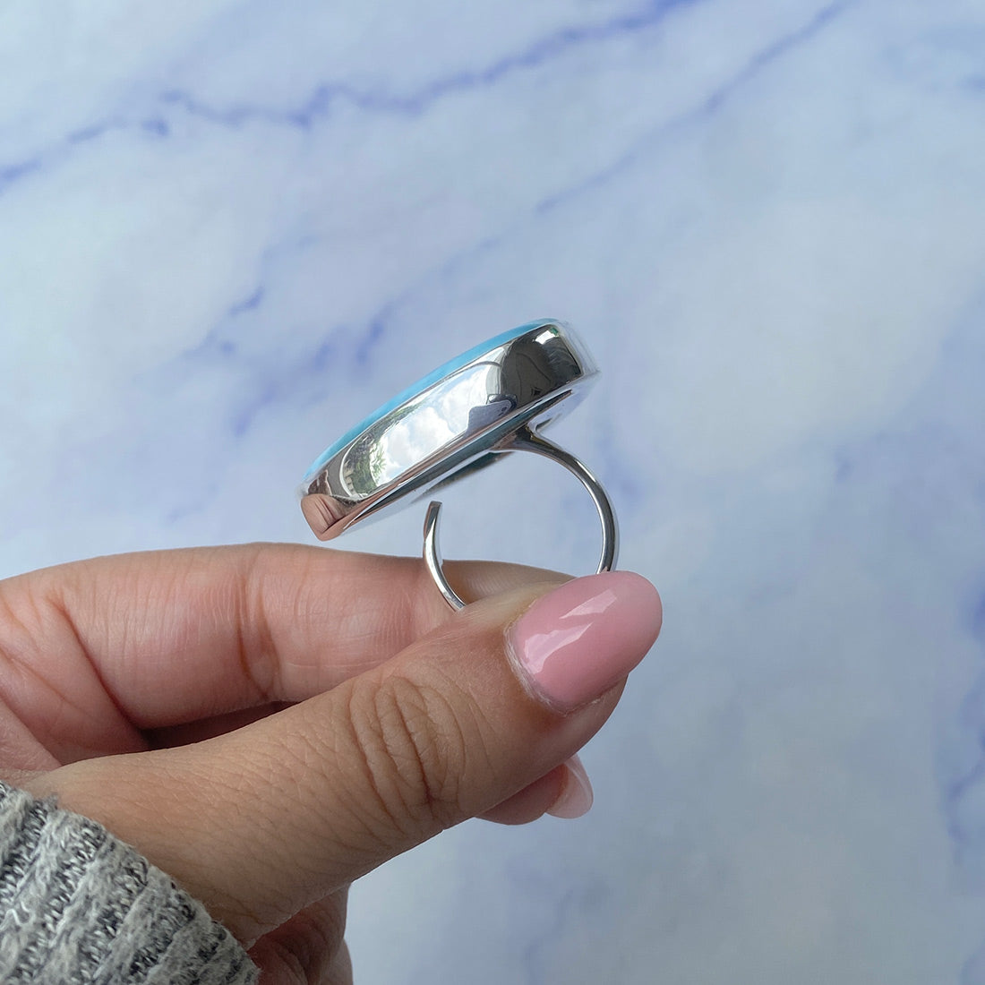 Larimar Adjustable Ring-(LAR-R-556.)