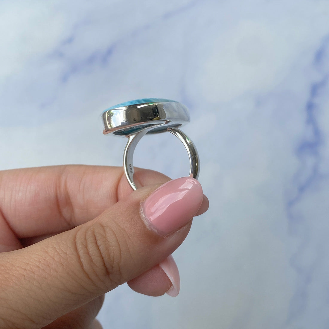 Larimar Adjustable Ring-(LAR-R-565.)