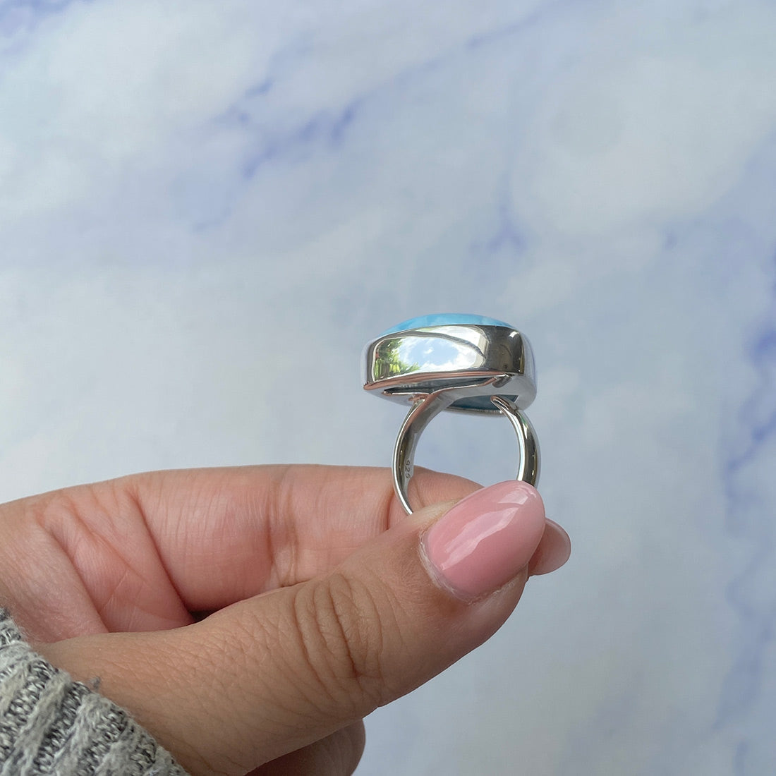 Larimar Adjustable Ring-(LAR-R-567.)