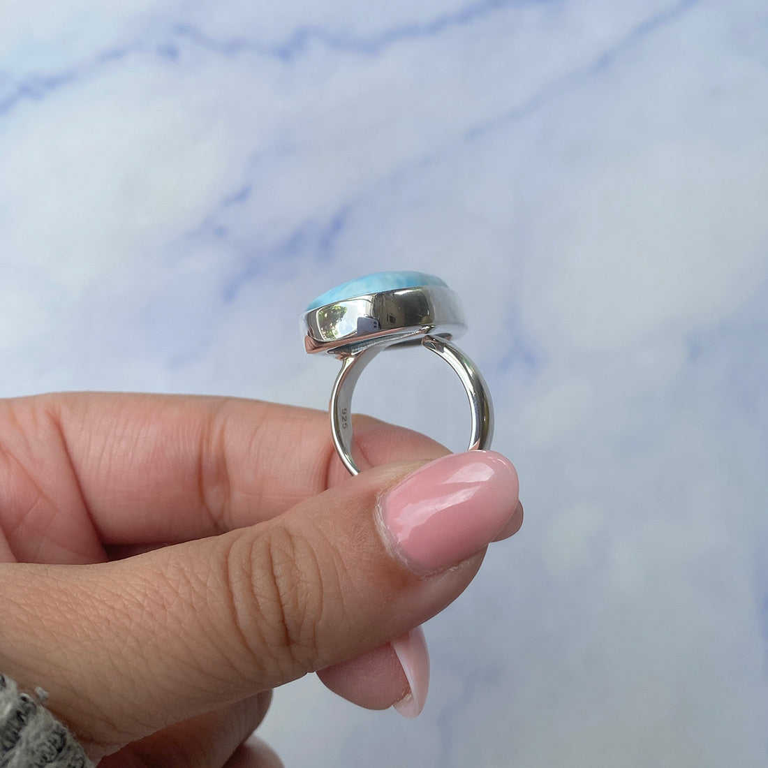 Larimar Adjustable Ring-(LAR-R-570.)