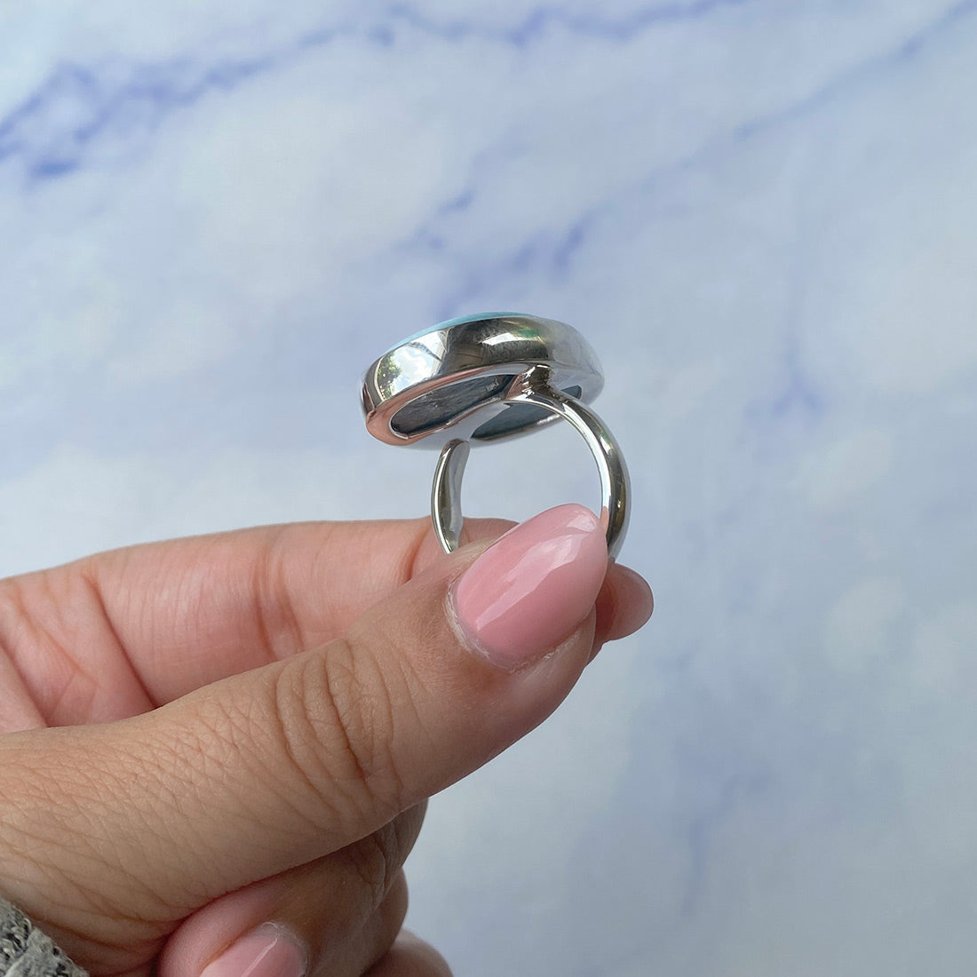 Larimar Adjustable Ring-(LAR-R-572.)