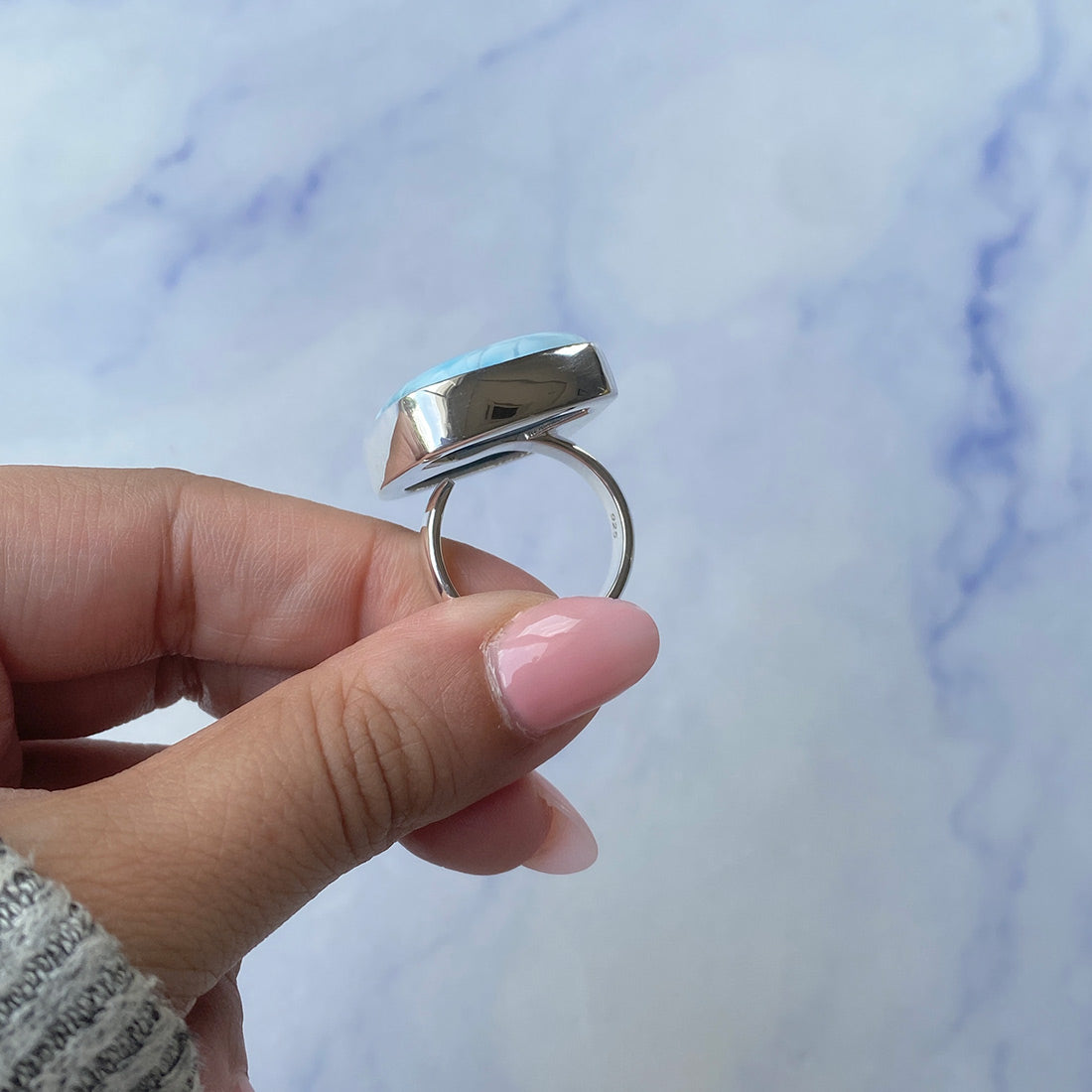 Larimar Adjustable Ring-(LAR-R-579.)