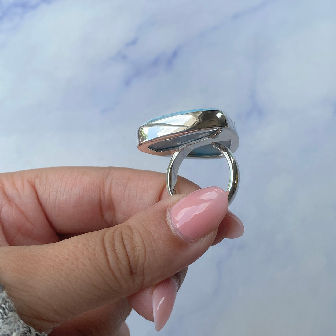 Larimar Adjustable Ring-(LAR-R-585.)