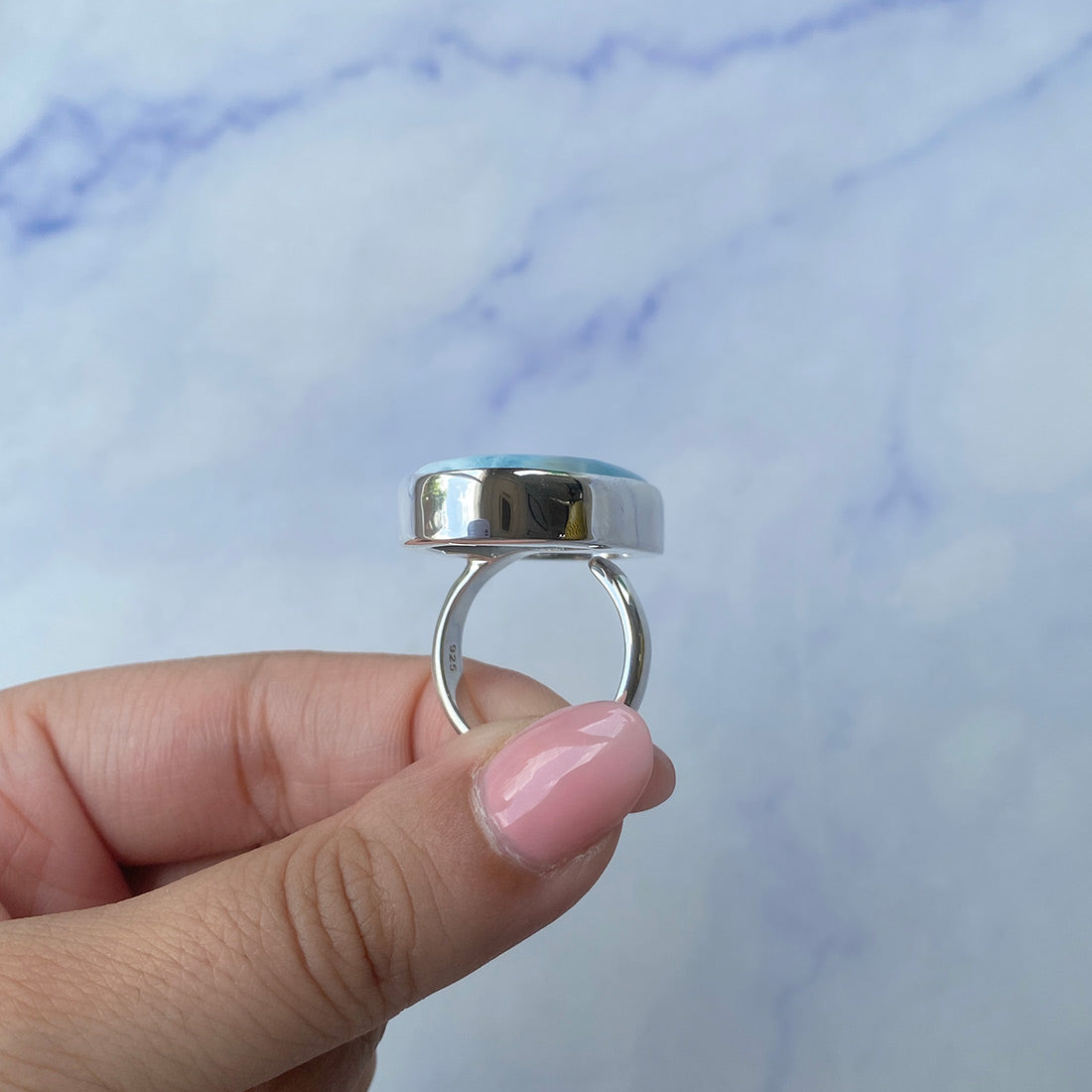 Larimar Adjustable Ring-(LAR-R-588.)