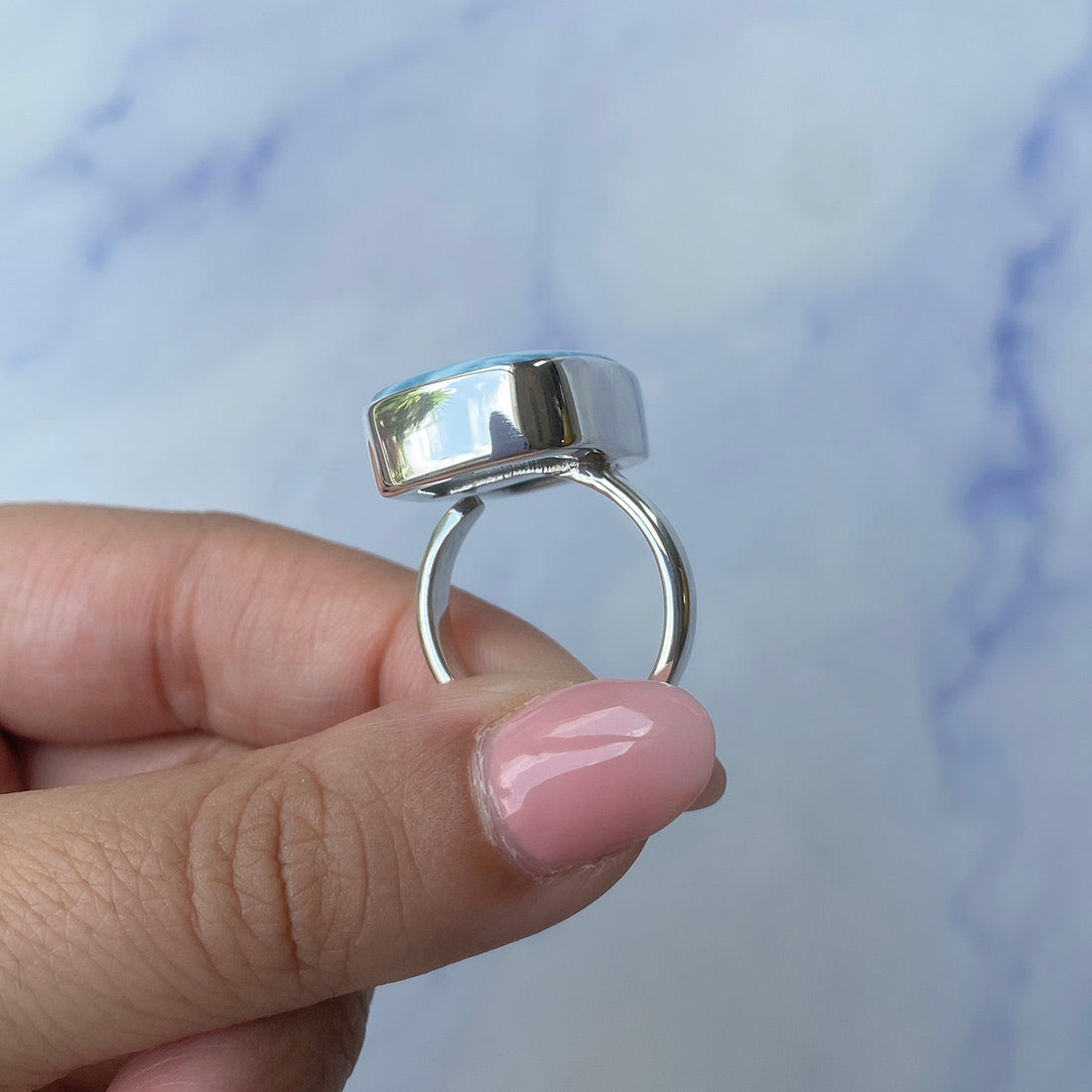 Larimar Adjustable Ring-(LAR-R-590.)