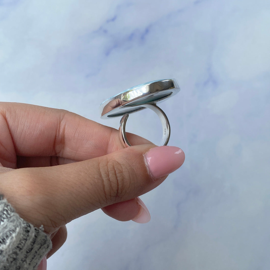 Larimar Adjustable Ring-(LAR-R-592.)