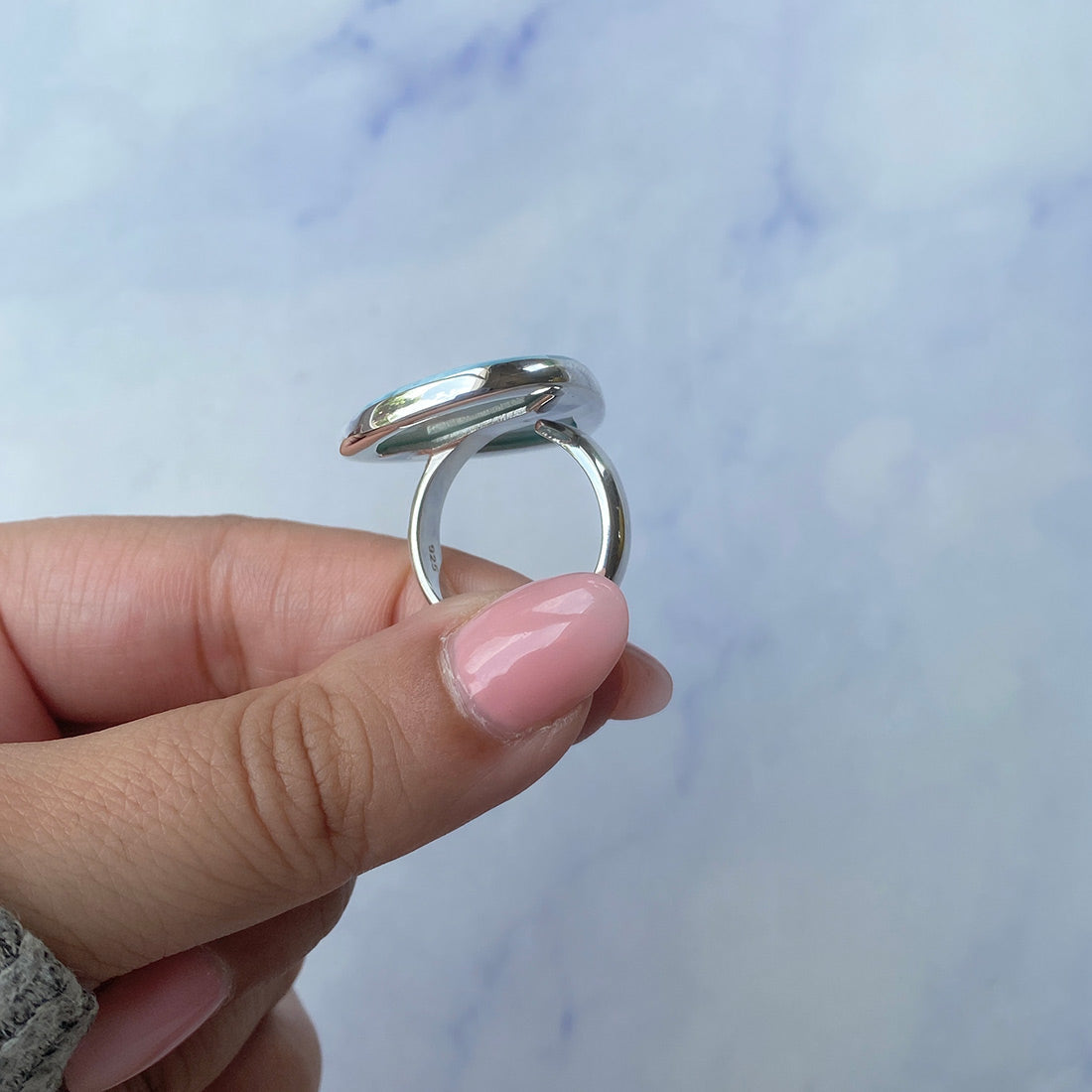 Larimar Adjustable Ring-(LAR-R-595.)