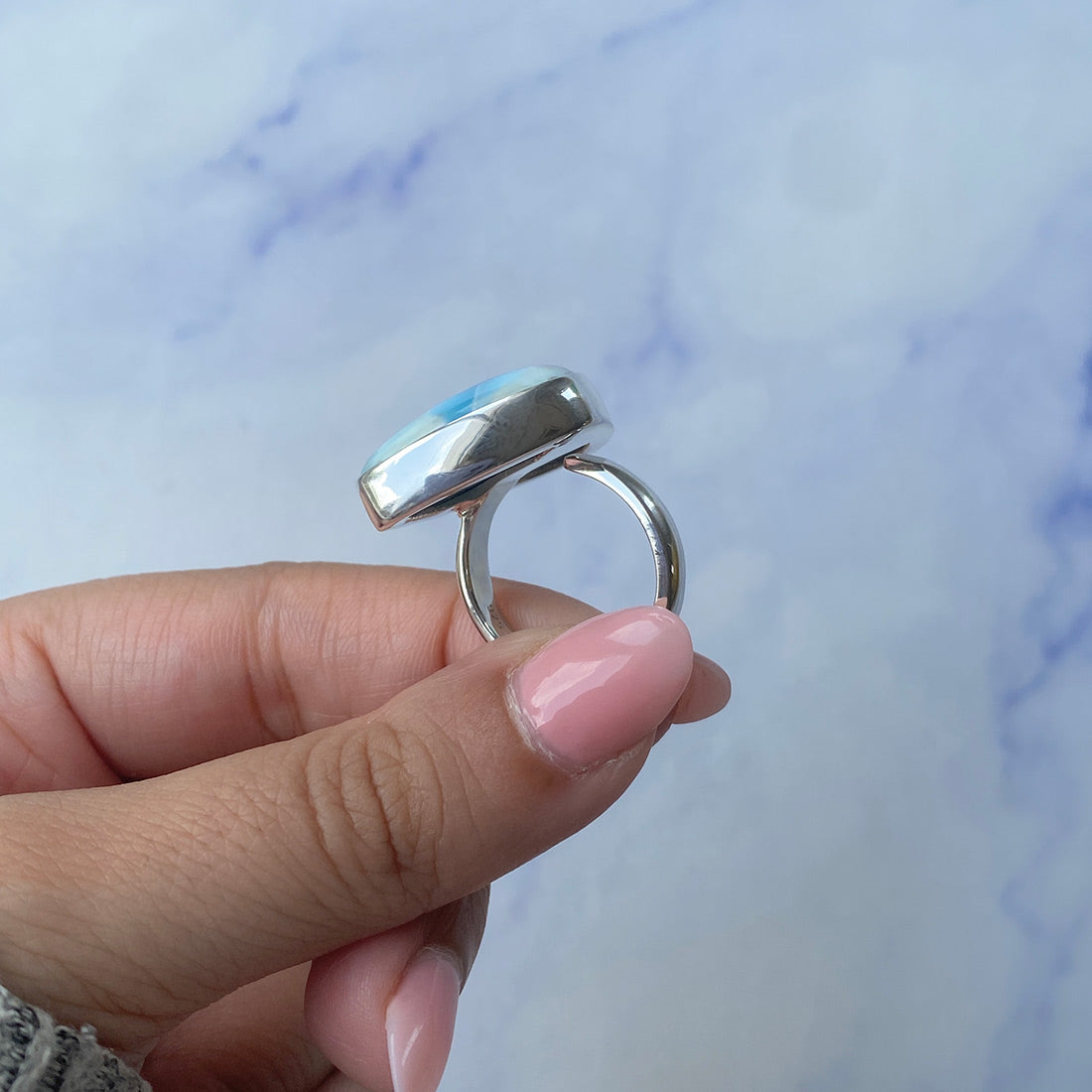 Larimar Adjustable Ring-(LAR-R-605.)