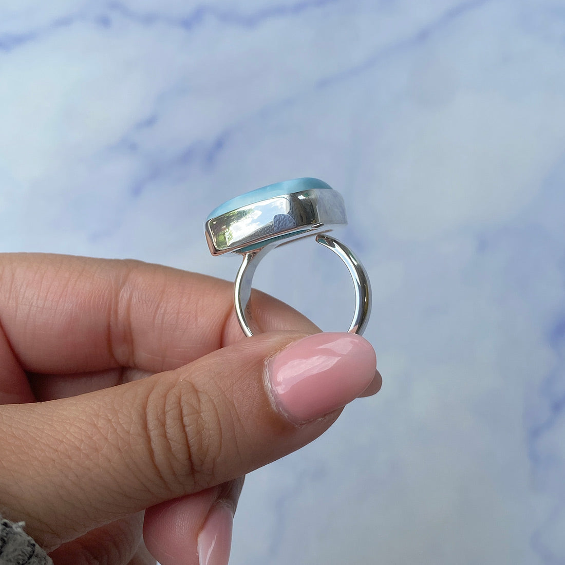 Larimar Adjustable Ring-(LAR-R-609.)