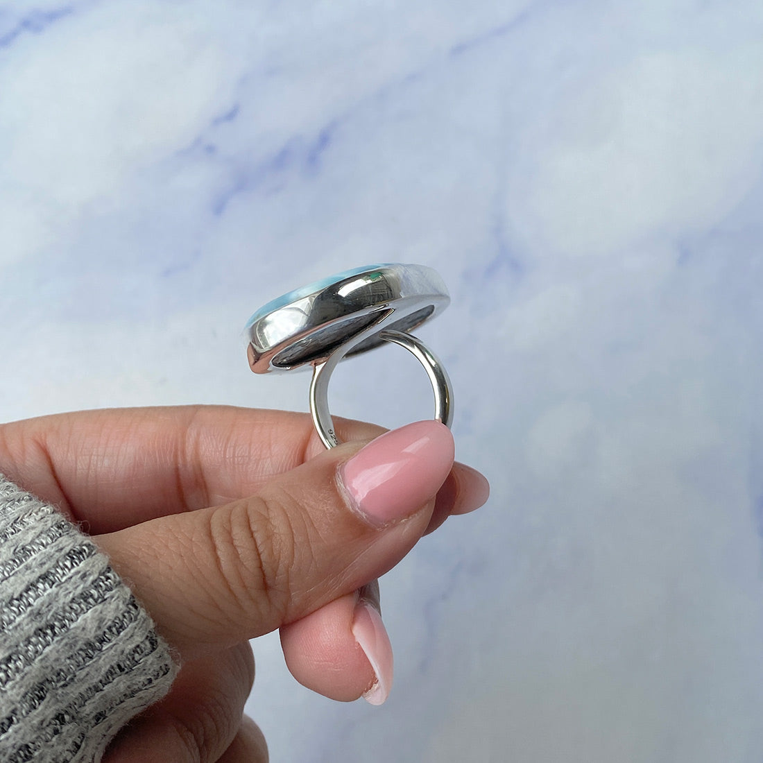 Larimar Adjustable Ring-(LAR-R-613.)